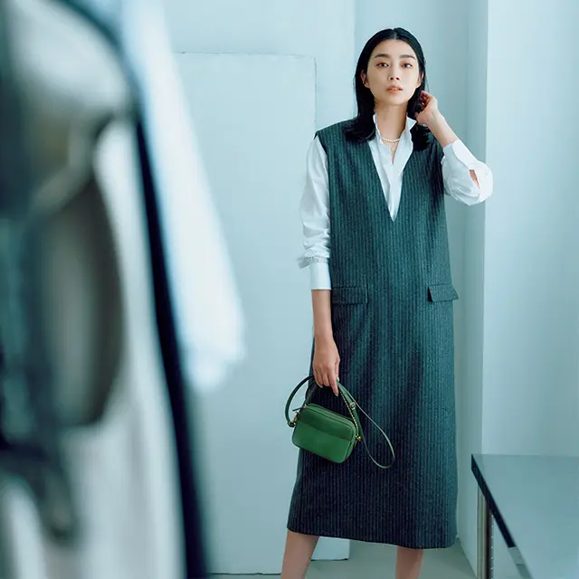 マニッシュなピンストライプ