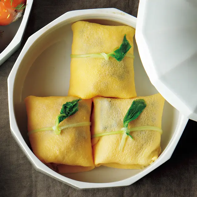 卵の茶巾手毬寿司