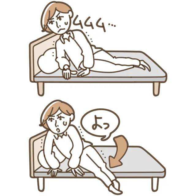 うつ伏せになれない場合はラクになるならどんな姿勢でもOK