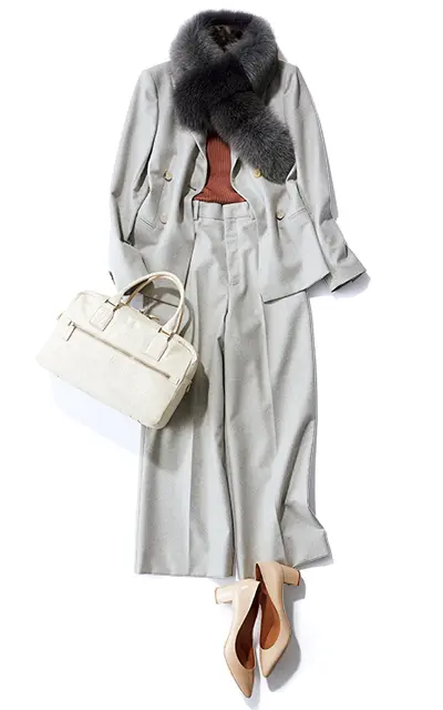 グレー　パンツ5