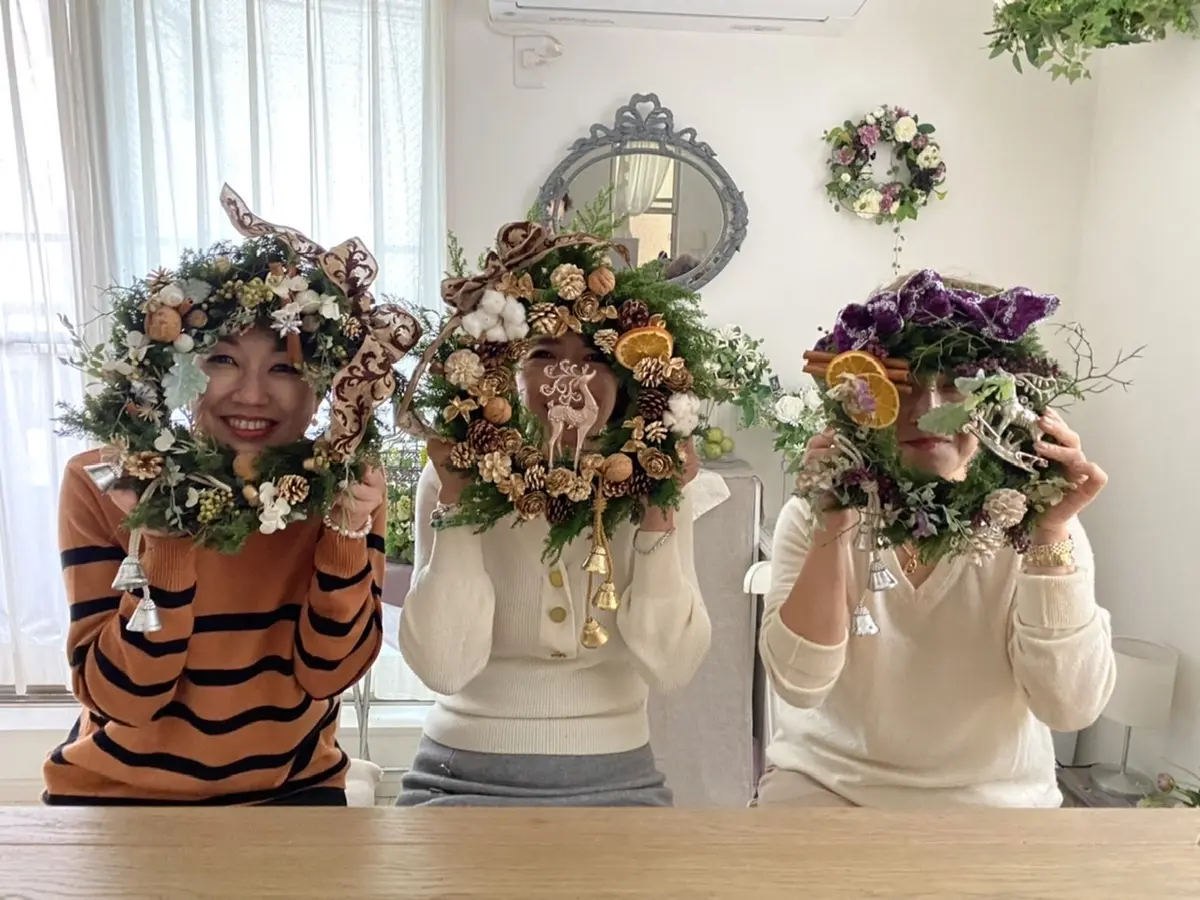 手作りXmasリースの画像_1