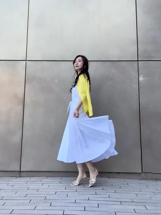 ラルフローレン白ワンピでお出かけの画像_2