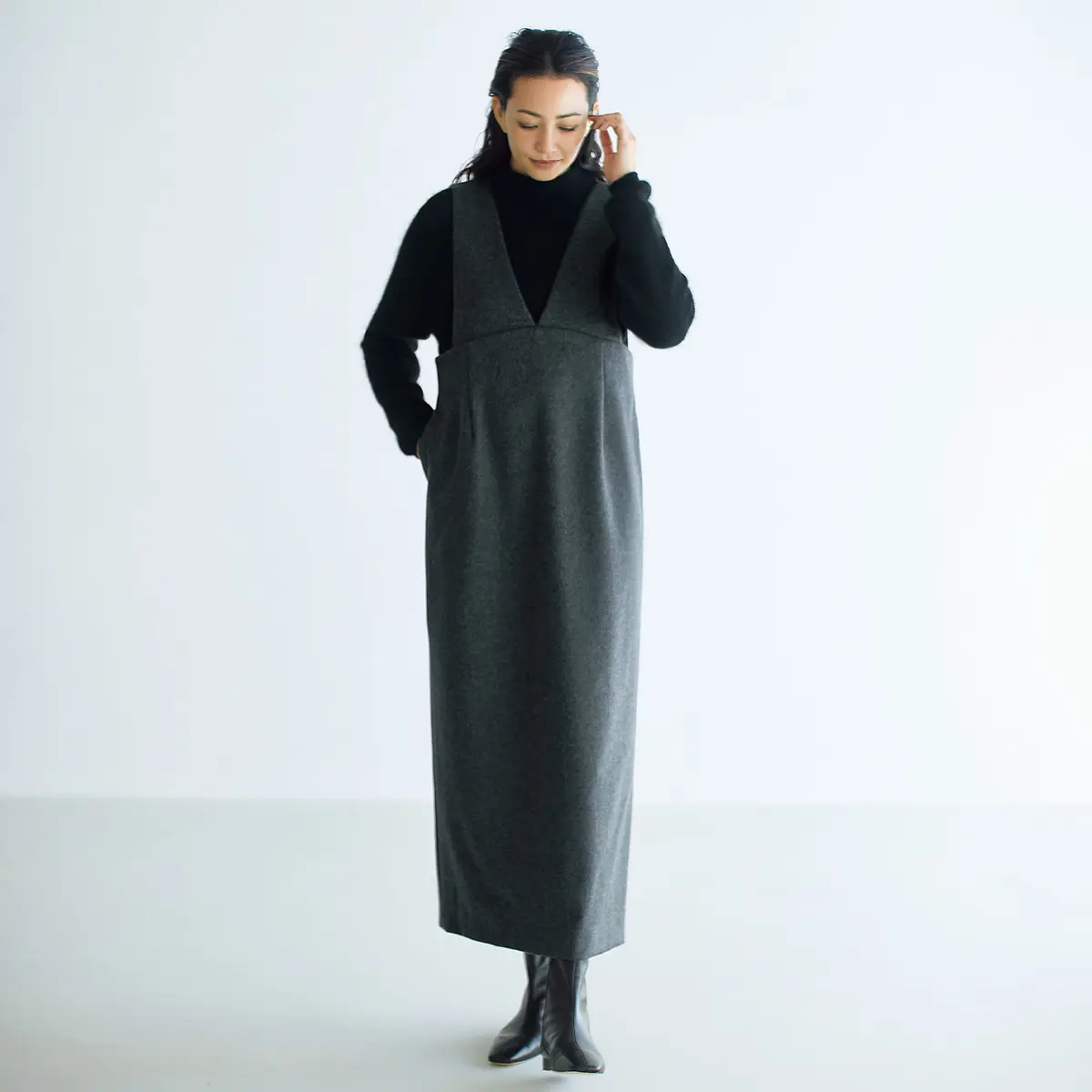 SACRA ウールジャンパースカート