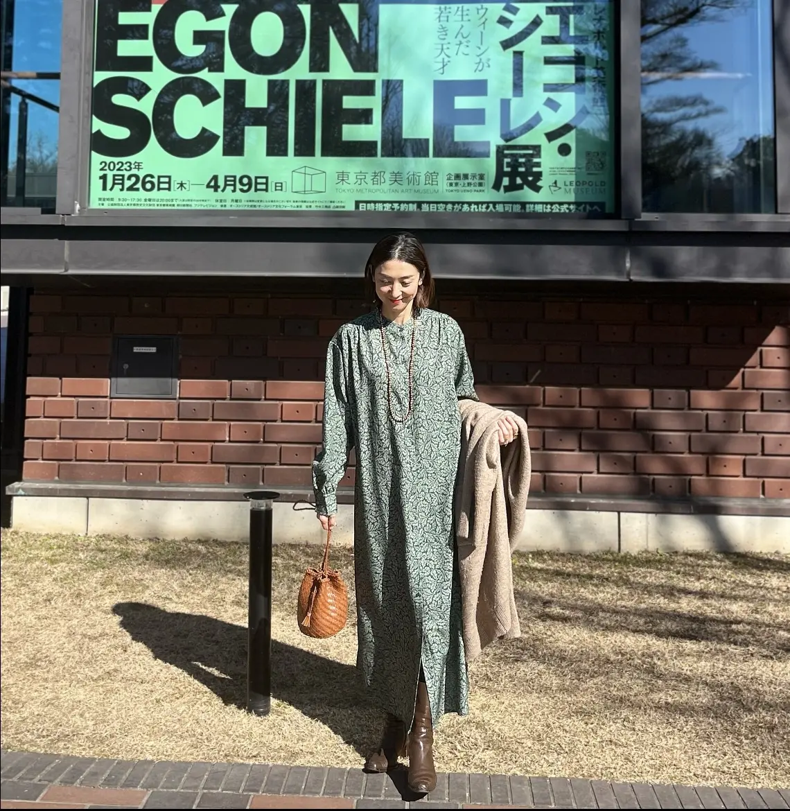 エゴン・シーレ展へグリーンワンピで。の画像_8