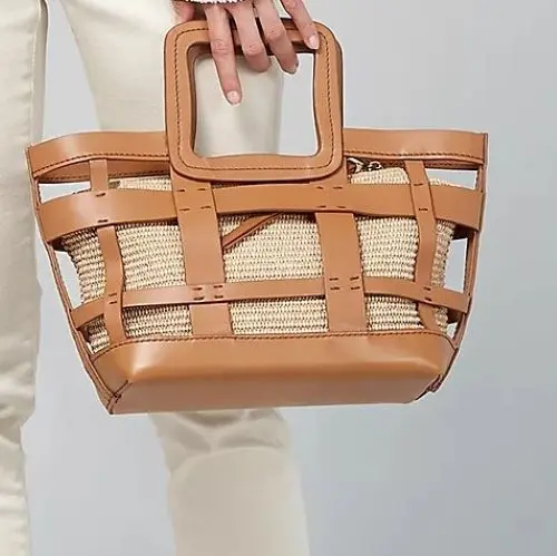 Anita Bilardi ラフィアバッグインレザーバッグ ￥30,800