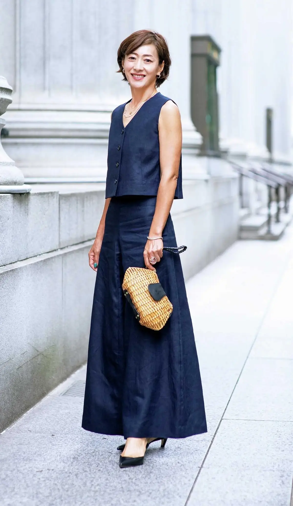 絶対褒められる！50代のお出かけベストスタイル4選！猛暑日のおしゃれコーデ【エクラ華組・夏のおしゃれSNAP】