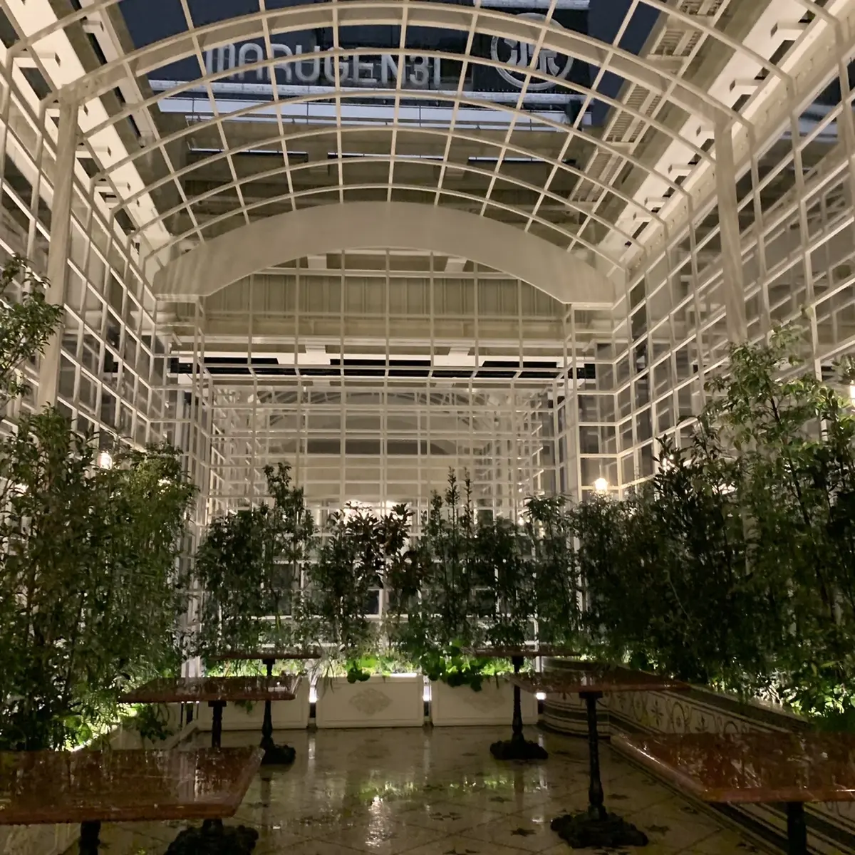 グッチ オステリア ダ マッシモ ボットゥーラ トウキョウのルーフテラス