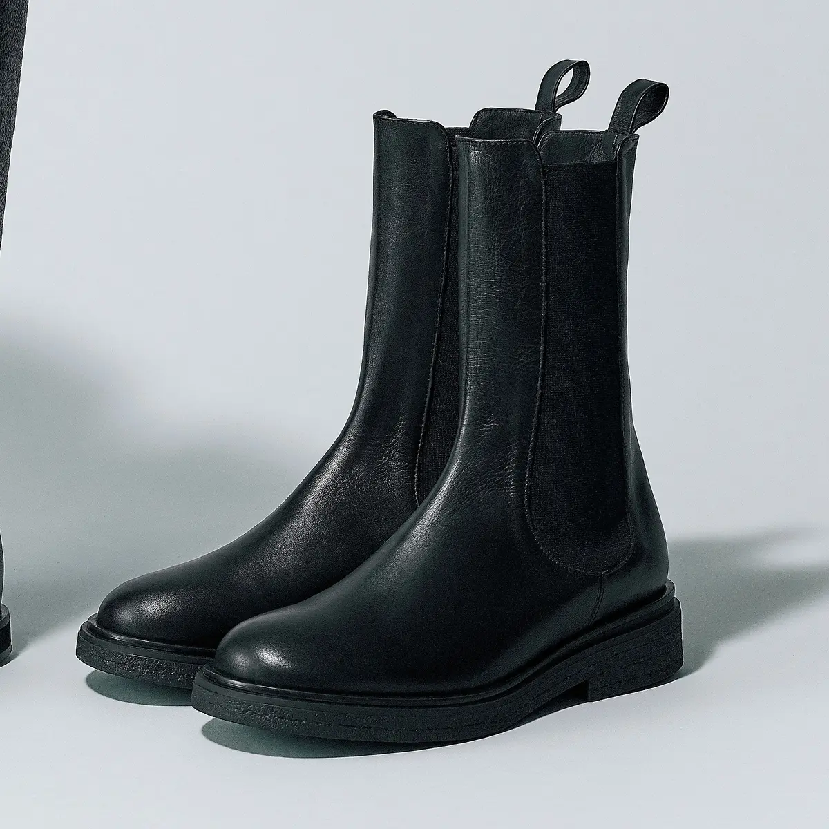 FABIO RUSCONI ミドル丈サイドゴアブーツ