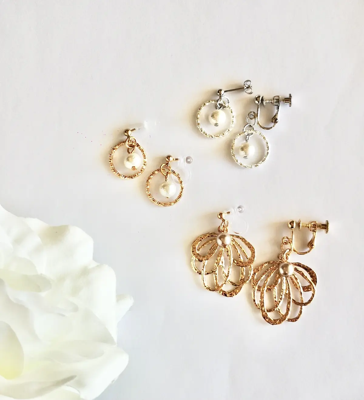 アクセサリー作り　イヤリング、ピアス作り