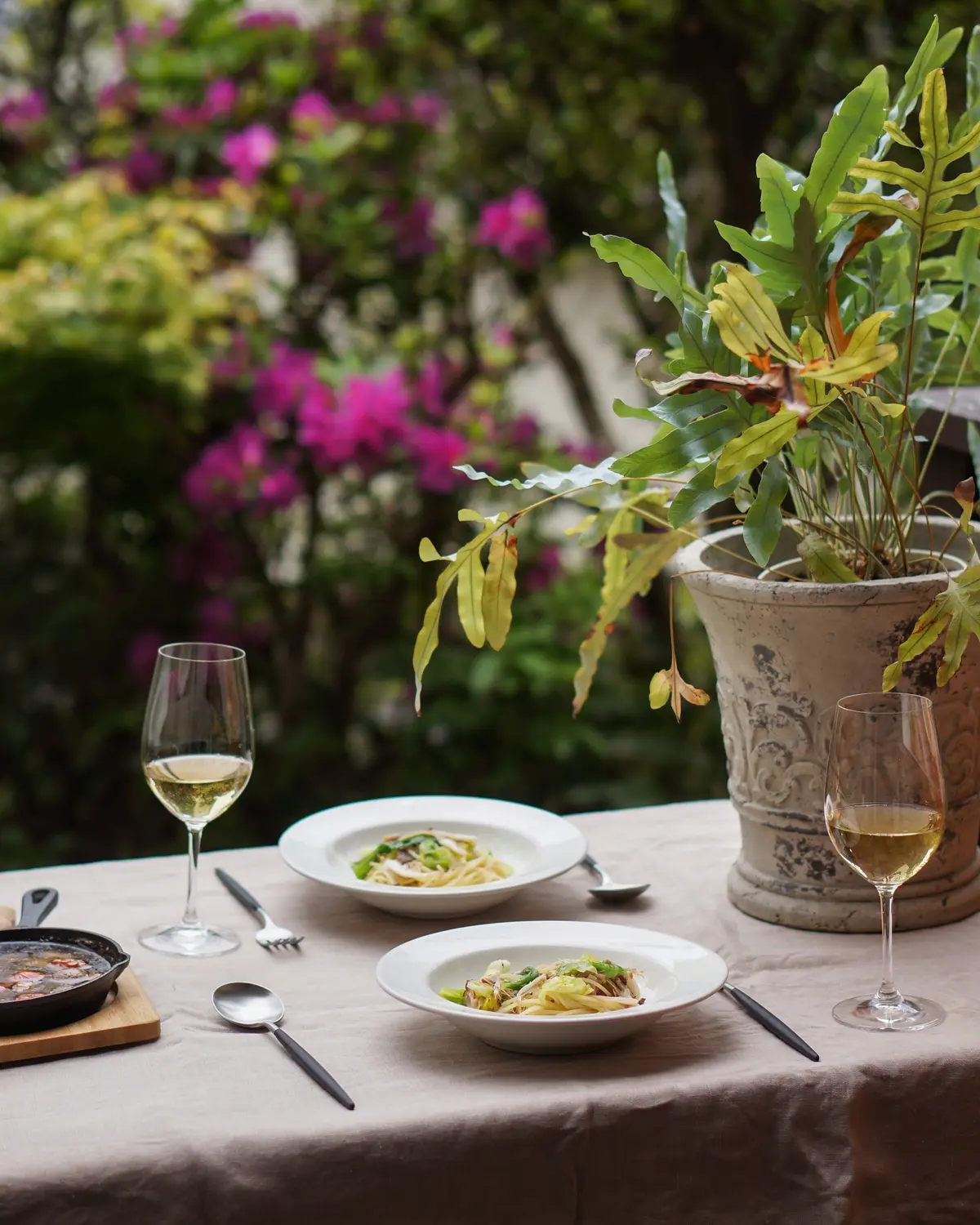 晴れた日はお庭でランチ