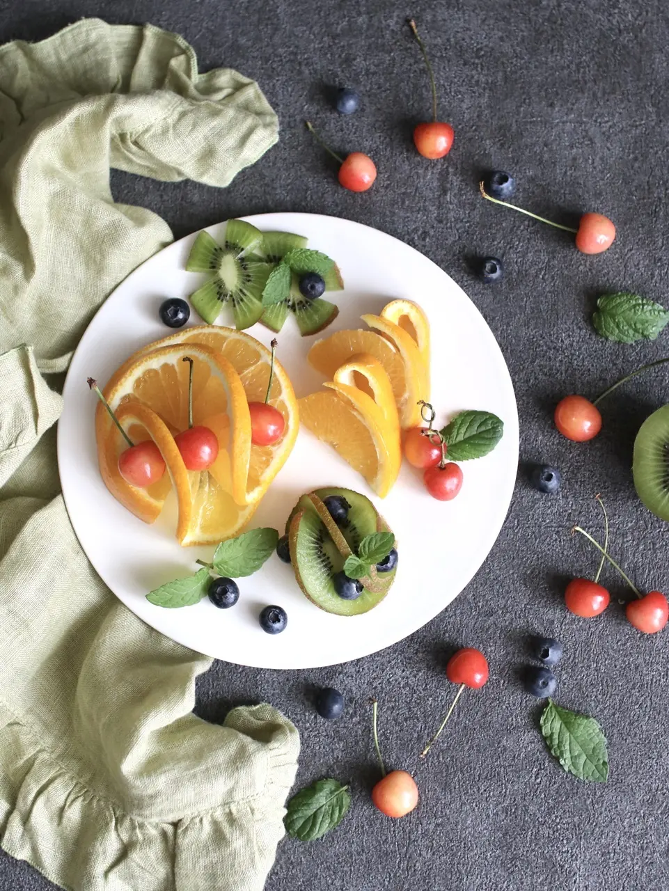 フルーツカッティング眞俯瞰