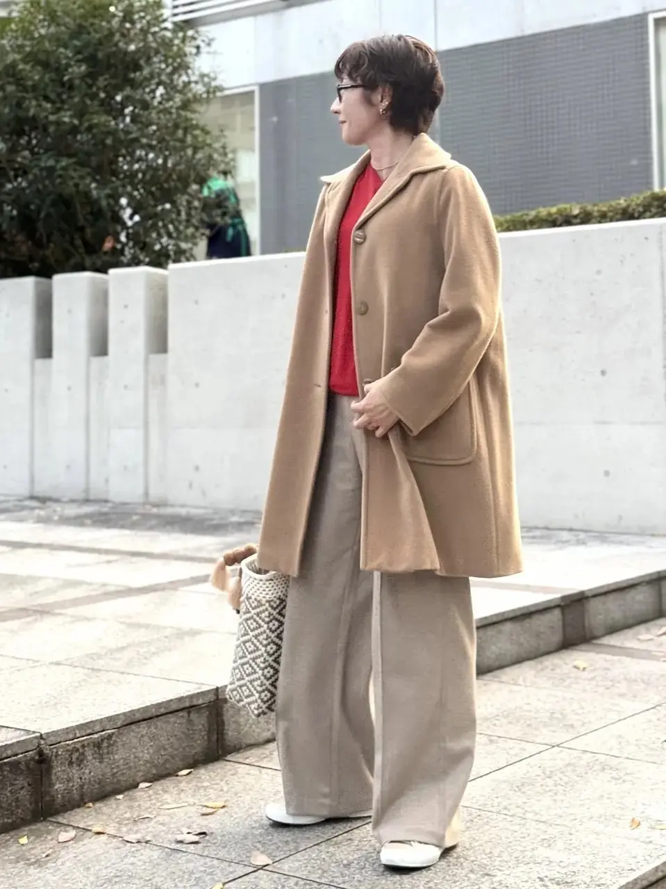 ユニクロ ブラッシュドジャージーワイドパンツ愛用　エクラ華組 細谷奈弓さん