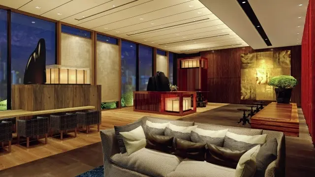 金沢の伝統工芸や意匠にインスピレーションを受けたロビー　