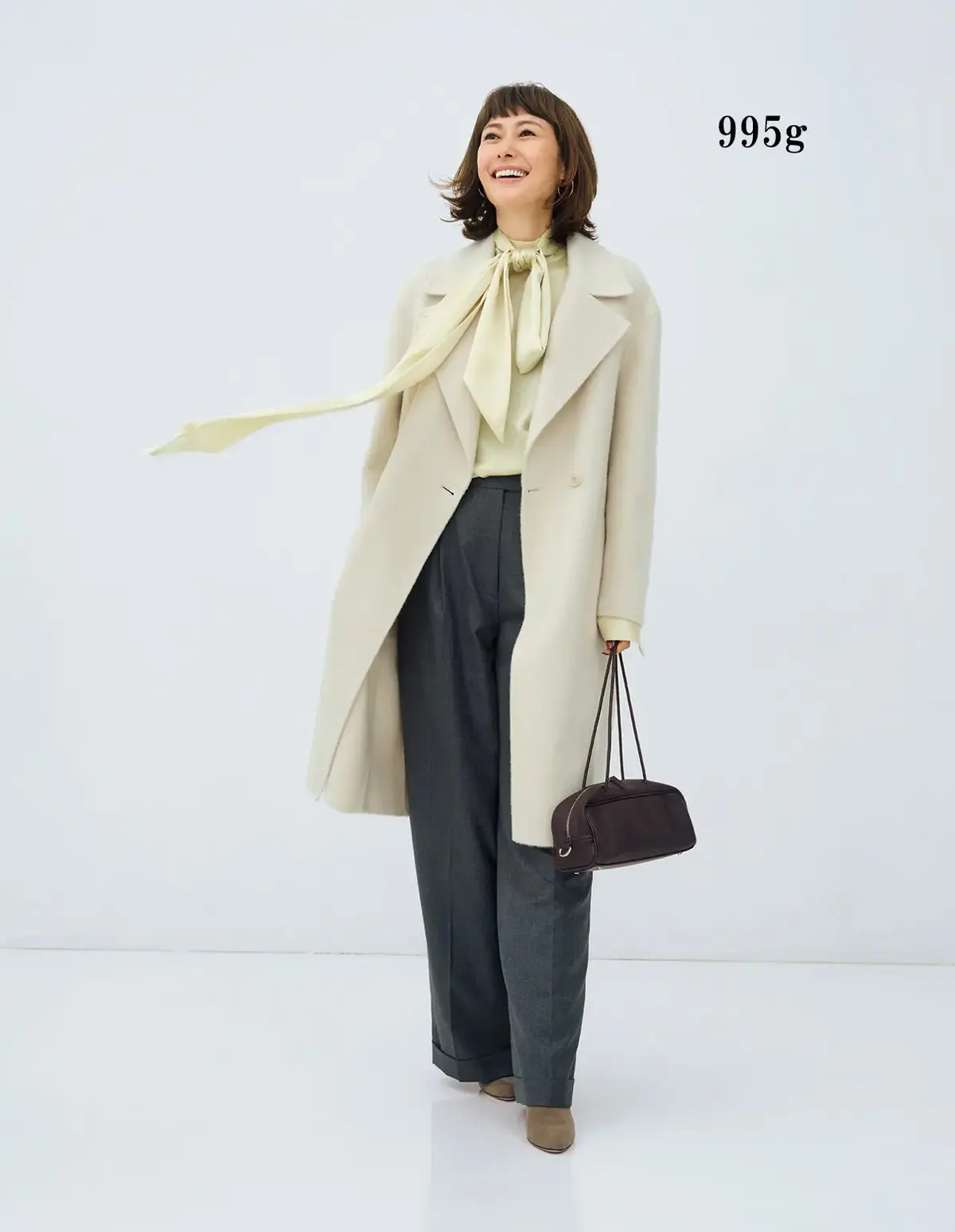 上質素材をブレンドしたコートでさっそうと美しく！
