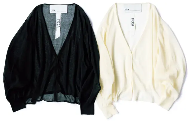 ティッカ Vネックドルマンカーディガン