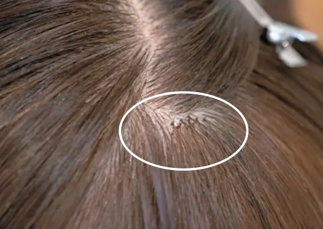 ヘアサロンでできる髪の分け目対策　自然なボリュームアップがかなう大人のエクステAFLOAT RUVUAの『ヘアループ』_手順04