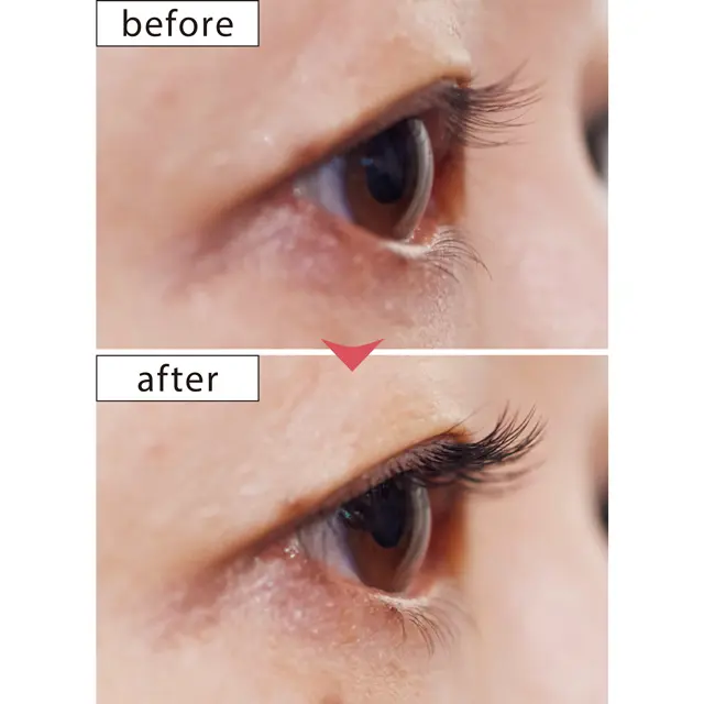 大人の美エクステのビフォアとアフターをサイドから見た画像