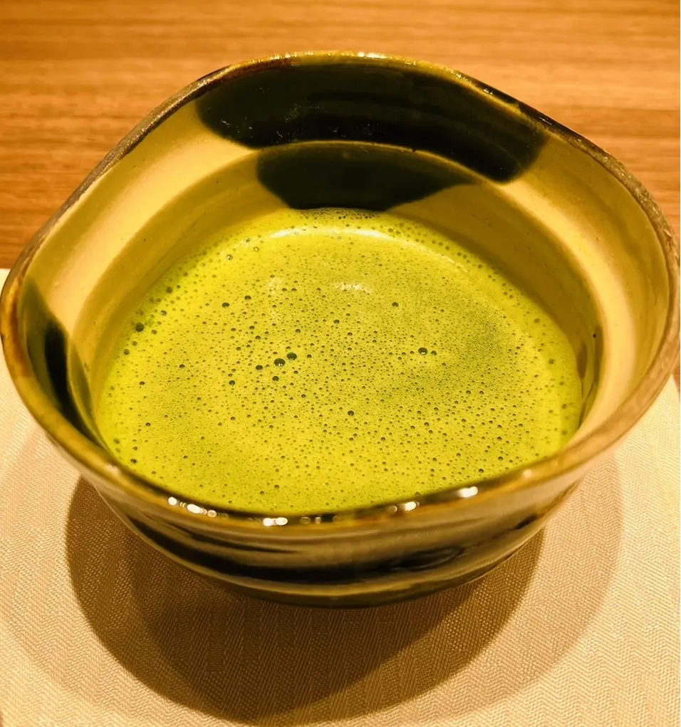 お抹茶からいただきます！