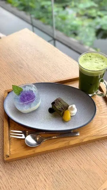 紫陽花スイーツセット