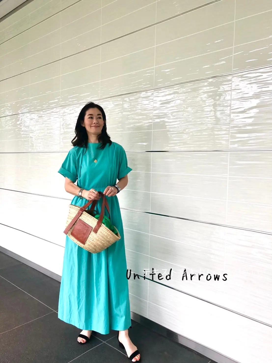夏のプチプラ、ブルーグリーン系コーデ5日の画像_2