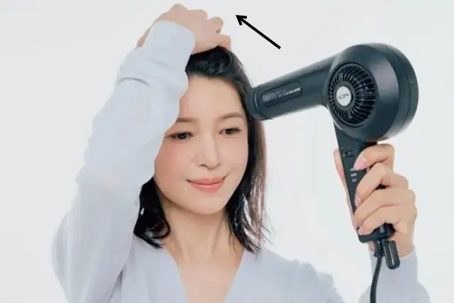 3.立ち上がりをつけるため 前側から乾かす