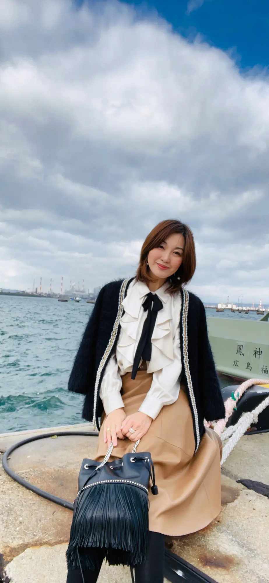 パール付きカーディガンコートにZARAをの画像_1