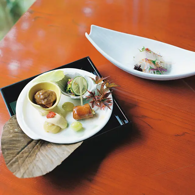 里山の秋を味わう前菜