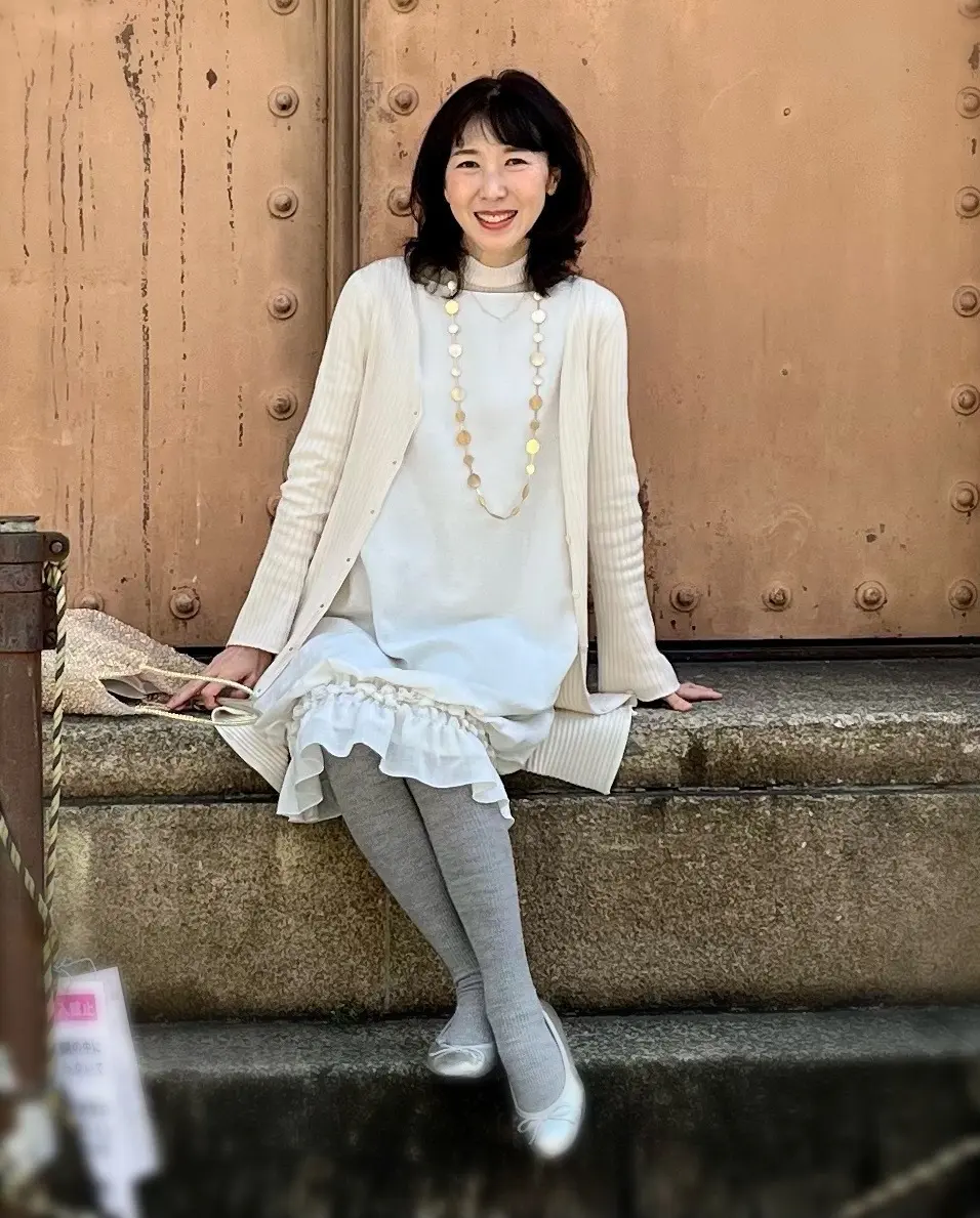 エクリュ　ホワイトコーデ