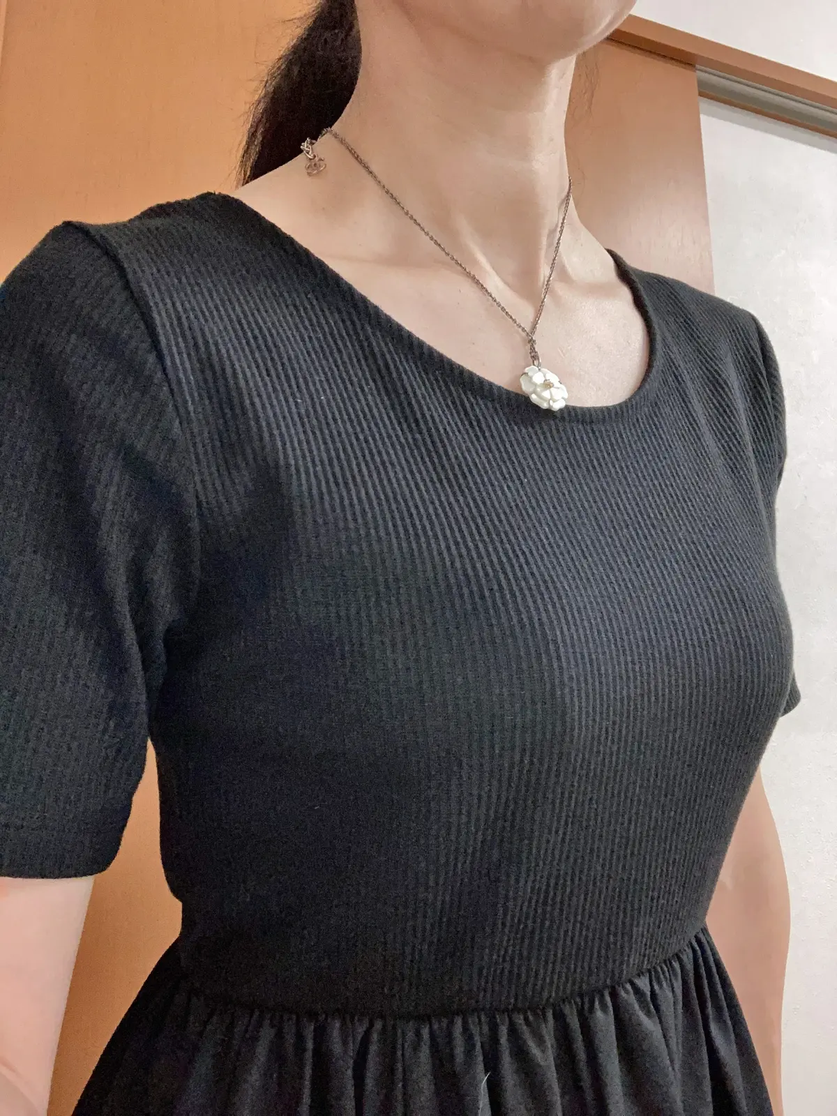 シンプルコーデ　モノトーンコーデ　ワンピース　GU ユニクロ　プチプラ