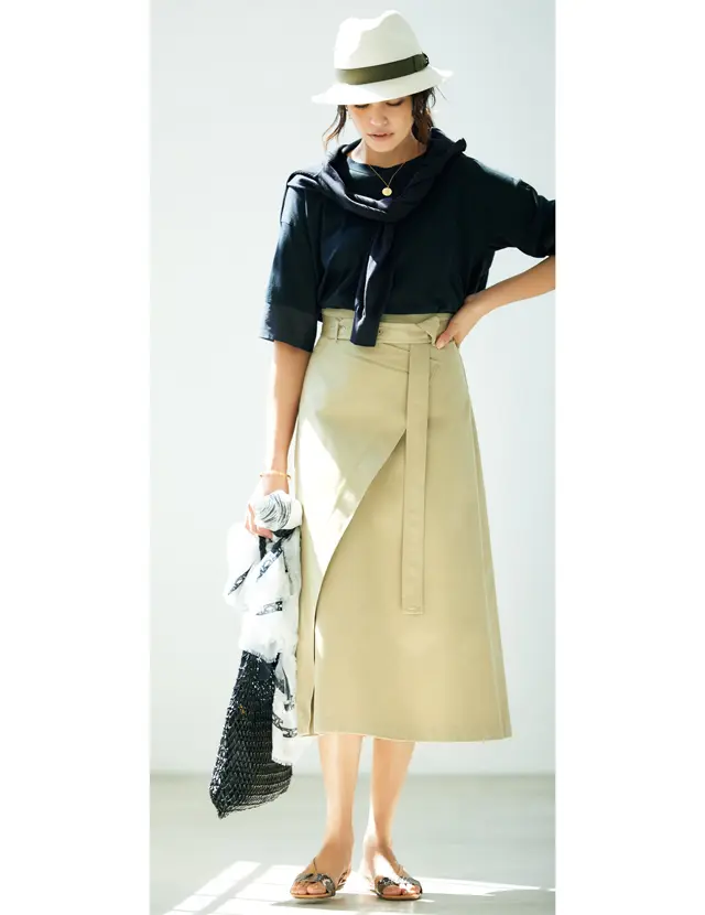 ラップスカートコーデのRINA