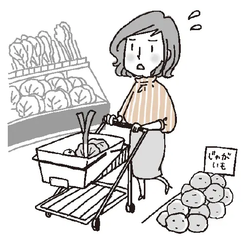 スーパーで買い物中