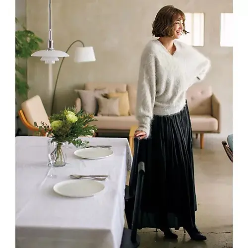 enrica カシミヤシャギー3WAYニット ￥50,600