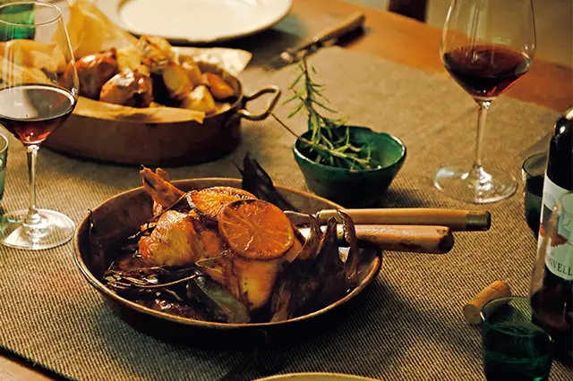 たっぷりハーブのローストチキン