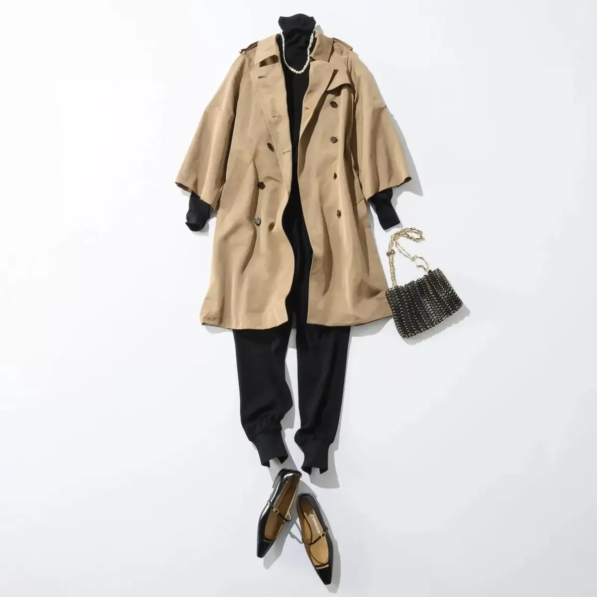 トレンチコートを使った洗練コーデ