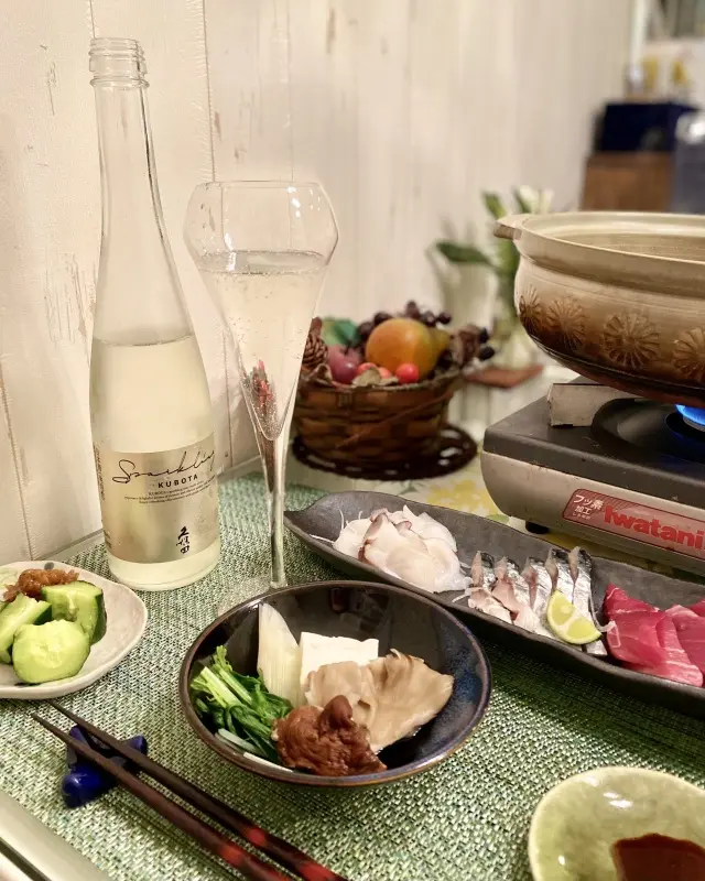 スパークリング酒と和食で