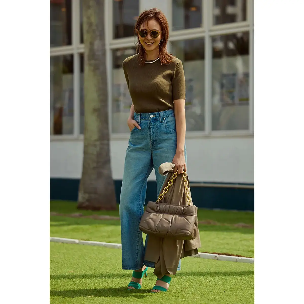 猛暑日でもゆるくなり過ぎないデニムスタイル