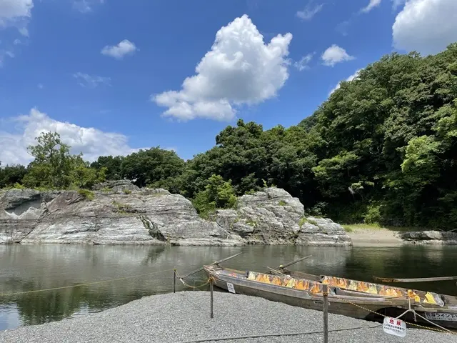 秩父長瀞。川下りの様子