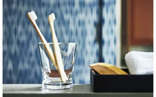 歯ブラシは竹製