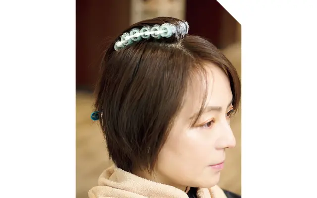 《3》トップ全体で約6カ所にパーマを