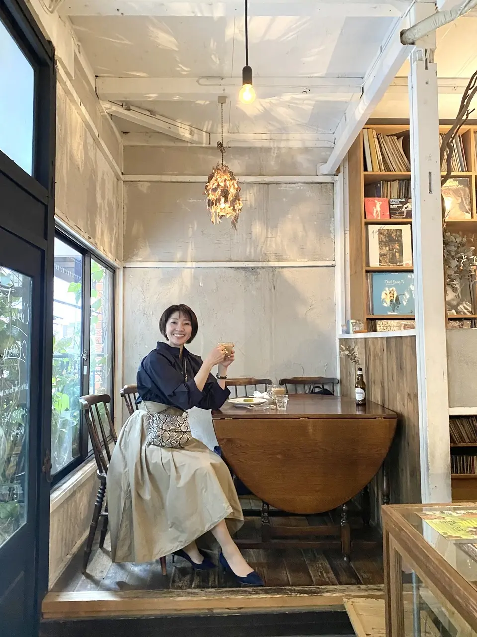 Cafe Otonovaテーブル席にて