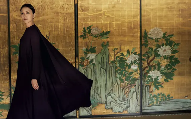 旧嵯峨御所 大本山 大覚寺の襖絵「牡丹図」