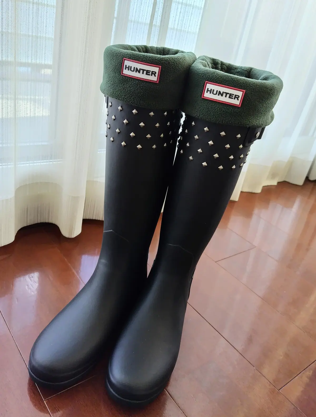 HUNTER レインブーツ　フリースソックス