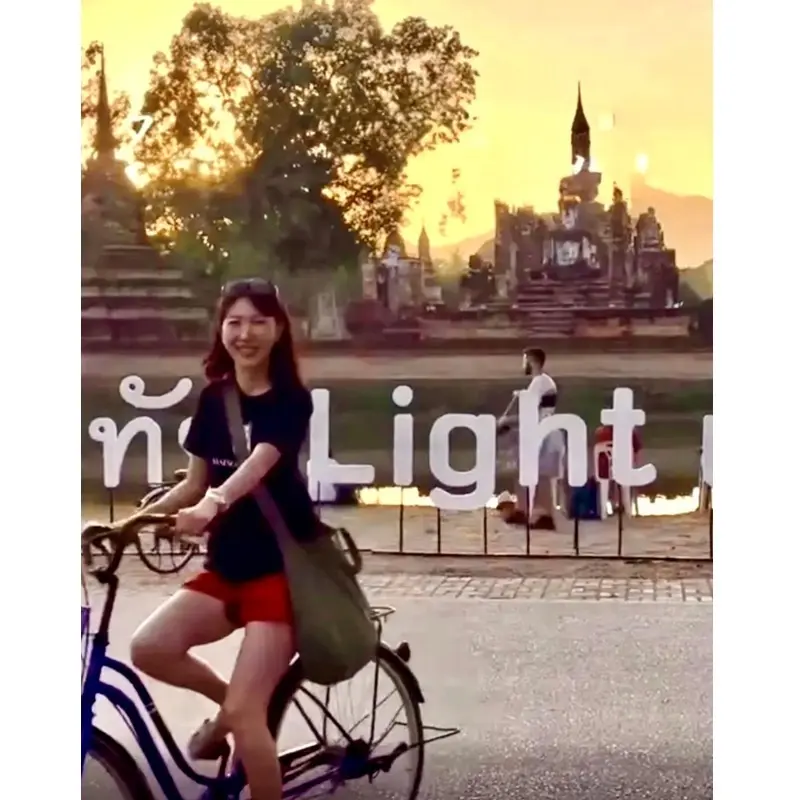 スコータイ遺跡を自転車でまわる夢を30年以上越しに実現！