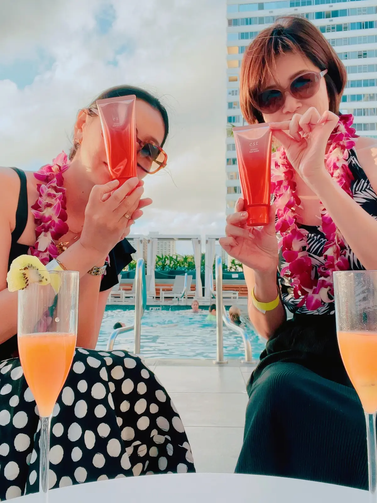 旅先でＪマダムでもある友人（リーなお子ちゃん）と美活＝腕活スタートを誓い合い、、笑