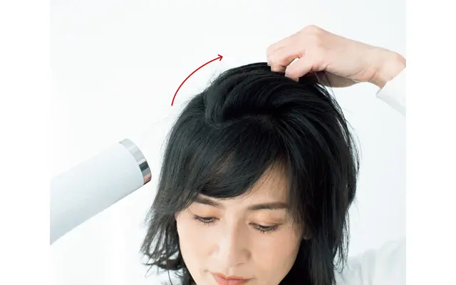 反対側に分けて立ち上げてブロー