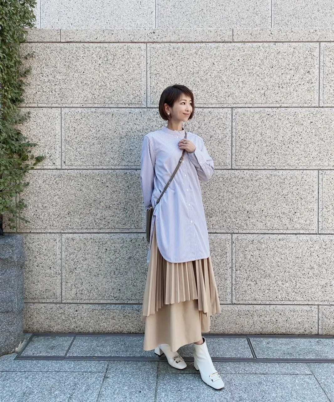 視線が集まる！アラフィーおしゃれブロガー『春のスカート』コーデ