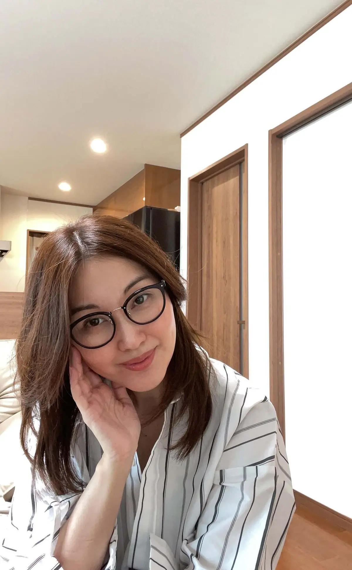 メガネをかけた女性