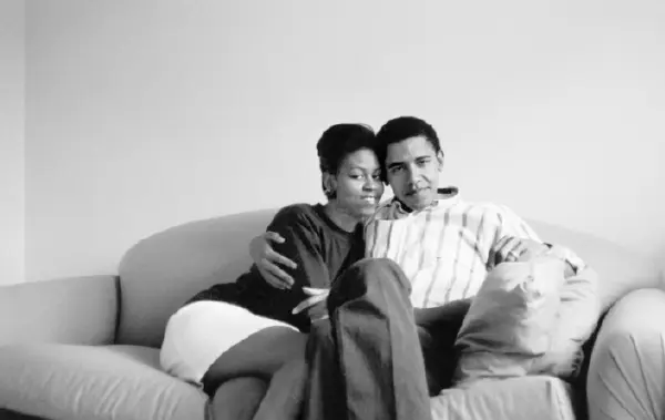 弁護士事務所で出会ったバラクと。しばらくはミシェルの実家の2階で暮らした