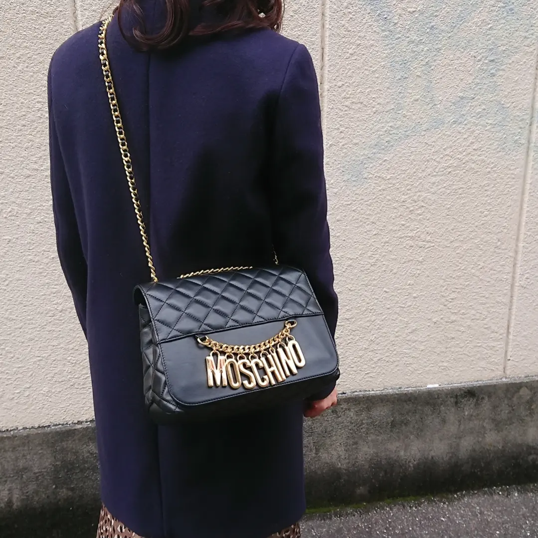 ネイビーコート    チェーンバッグ