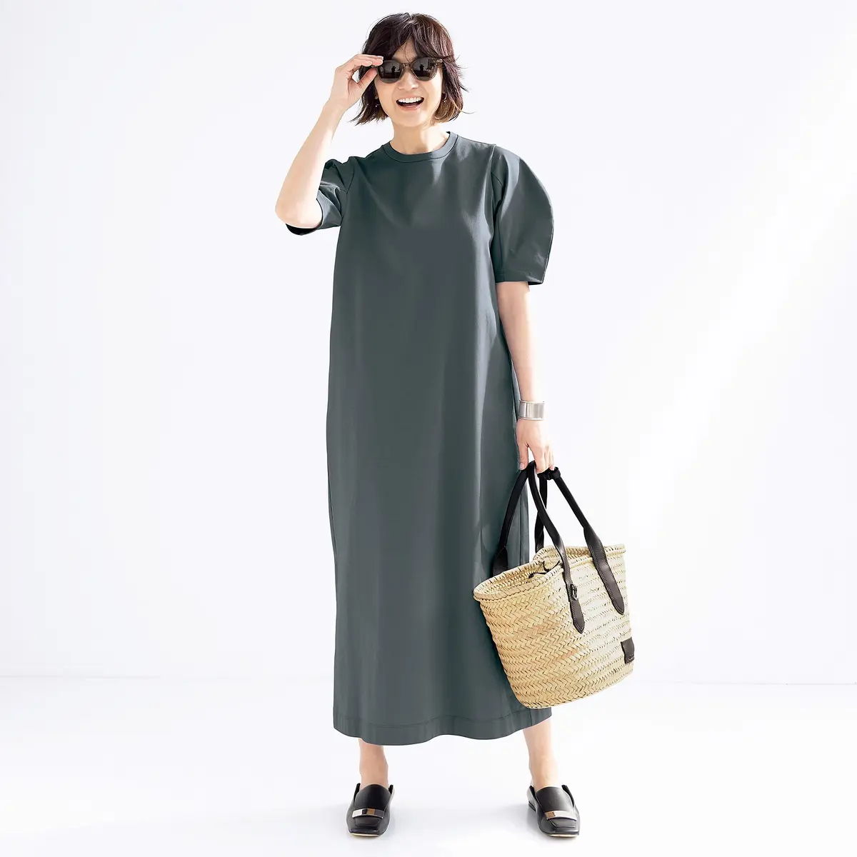 【50代 ワンピース】150㎝台、160の画像_1